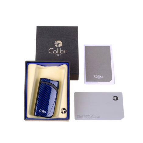 Зажигалка сигарная Colibri Falcon, синий карбон