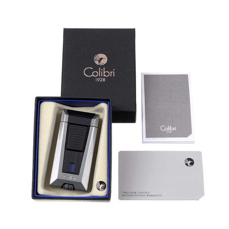 Зажигалка сигарная Colibri Stealth (тройное пламя), серый металлик